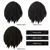 Queue de cheval synthétique courte Marley à cordon de serrage, douce, à clipser, style afro bouclé crépu pour usage quotidien