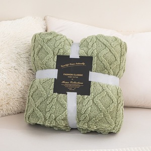 Couverture en flanelle polaire unie pour bureau et canapé, style bohème, toutes saisons, vente en gros - Product Image 4