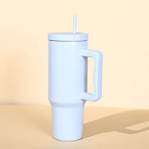 Car H4.0 <b>Handle</b> Travel <b>Tumbler</b> <b>40oz</b> Double Wall Vacuum Mug Lid Straw Anti-Slip OEM Custom Logo - Product Image 6
