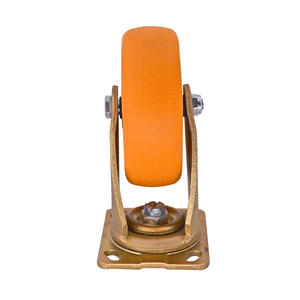 Roulettes pivotantes robustes en TPR <span class=keywords><strong>de</strong></span> 5 pouces, roue en caoutchouc thermoplastique orange, capacité <span class=keywords><strong>de</strong></span> 220 kg, silencieuses et non-marquantes, pour chariot d'atelier - Product Image 2