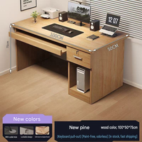 Bureau d'ordinateur portable et durable pour la maison, avec tiroir verrouillable, pour l'écriture et l'étude, multifonctionnel pour chambre à coucher