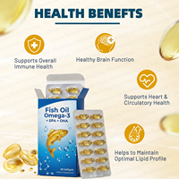 Capsules d'huile de poisson oméga 3 de haute puissance (3X) pour la mer profonde, supplément nutritionnel pour adultes (OEM/ODM)