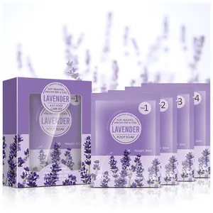 Lavendel beliebte Duft 4 in1 Fuß Hautpflege gesunde Einweichen und Maske Lotion Creme machen Sie Fuß heller