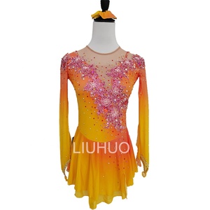 Girls Ice Skating Dress - Long Sleeve Lace Leotard For Ballet & Gymnastics