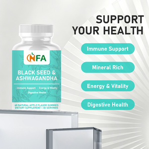 Lower MOQ Black Seed Ashwagandha Gummies with Seamoss Immune System Support Enhanced Overall Vitality Digestive Health Gummies - Product Image 2