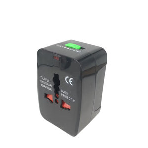 Adaptador de enchufe universal para viajar <span class=keywords><strong>por</strong></span> todo el mundo, multifunción, Reino Unido, UE, EE. UU., AU, convertidor Schuko negro para <span class=keywords><strong>Italia</strong></span>, América, Singapur - Product Image 2