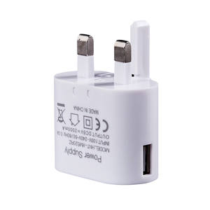 Adaptateur de <span class=keywords><strong>chargeur</strong></span> mural USB 3 broches, <span class=keywords><strong>chargeur</strong></span> de téléphone de voyage USB simple <span class=keywords><strong>5V</strong></span> <span class=keywords><strong>1A</strong></span> pour téléphone, prise pliable UK - Product Image 2