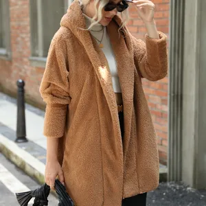 冬季女性仿杜尔极地夏尔巴羊毛夹克女性泰迪长外套