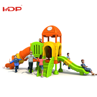 Parc de jeux extérieur/intérieur Huadong HD-LSL011, grand parc à thème pour enfants, série de toboggans en plastique combinés, équipement d'amusement