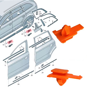 คลิปยึดพลาสติก Audi 4L0853909 สีส้ม ขนาด 22 มม. x 30.7 มม. สำหรับซ่อมขอบประตูและแผ่นปิดข้างประตู - Product Image 2