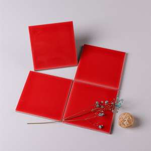 <span class=keywords><strong>Carrelage</strong></span> mural brillant de métro de l'école moderne, Design graphique de mur intérieur rouge <span class=keywords><strong>10x10</strong></span> 20x20cm carreaux émaillés - Product Image 3