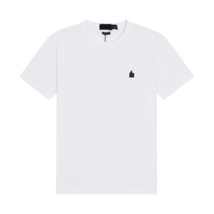 T-shirt da <span class=keywords><strong>uomo</strong></span> a girocollo tinta unita con etichetta ricamata, personalizzabile, 100% cotone puro, <span class=keywords><strong>abbigliamento</strong></span> maschile di alta qualità - Product Image 1