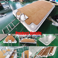 Usine Drop Stitch Gonflable Sea Dock Personnalisé Dock Flottant Bateau Pad Plate-Forme De Bain Pour L'extérieur