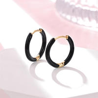 Verano de moda 2X12 alambre titanio acero pendientes colorido dorado abierto Color plástico hipoalergénico para fiestas