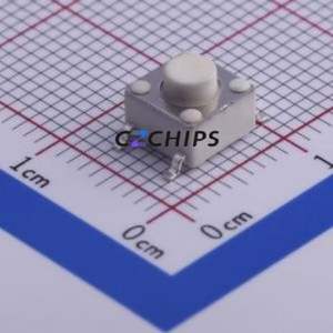 STP-1238A Tactile Switch SMD-4P,6x6mm Switch Single Pole Single Throw Round Button 1.6N Vertical Mount - Product Image 1
