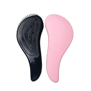 Pink detangling styling hair brush ABS anti-static protection tangle free hairbrush straight hair comb