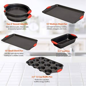 Bánh công cụ khuôn nướng chảo Thiết lập công cụ màu Đỏ Silicone xử lý springform Pan không dính bakeware Đặt Lò an toàn 0.4mm hình tròn - Product Image 5
