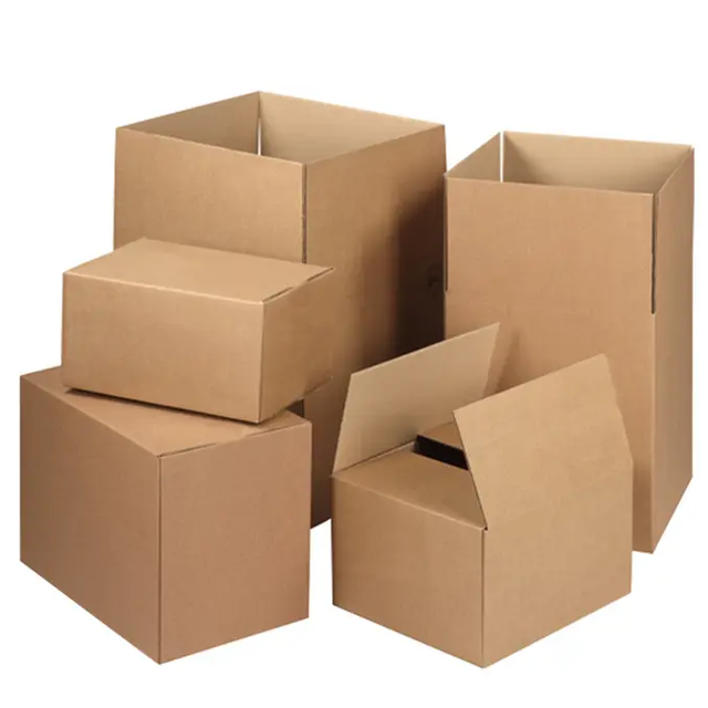 Large Recycle Fold Paper Carton Double Wall Flute Cardboard Corrugated Kraft Paper Boxes for Wholesale Moving Stuff