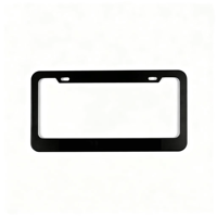 BOLONG Prix de gros Cadre de plaque d'immatriculation en plastique ABS noir, norme américaine, avec logo personnalisé, support de plaque automobile, fourniture d'usine
