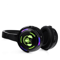 Headset Nirkabel RF988 Berkualitas Tinggi dengan Efek Suara Dinamis LED untuk Pesta Silent Disco