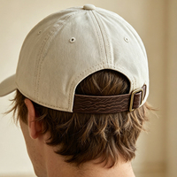 Sangle arrière de casquette en cuir véritable personnalisée avec boucle ardillon métallique réglable pour casquettes Snapback – Accessoires de vêtements OEM en gros