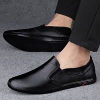 Zapatos informales de hombre formales de negocios de piel de vaca de capa superior, zapatos de conducción de gran tamaño, zapatos de papá transpirables de mediana edad y ancianos