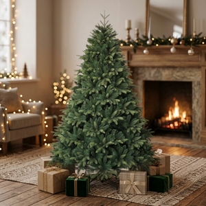 High Quality Artificial PE PVC Pine <b>Christmas</b> Tree Customized Size Eco-Friendly with <b>LED</b> Lights <b>Decorations</b> Metal Stand Indoor - Product Image 1
