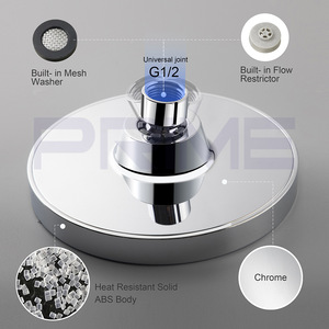 Pommeau de Douche Pluie Rond à Jet Massant avec Buses en Silicone Facile à Nettoyer – Ensemble de Douche pour Salle de Bain - Product Image 2