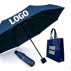 Paraguas de Marca de Diseño Personalizado al por Mayor de Fábrica OEM con Impresión de Logotipo para Publicidad Promocional y Regalos Empresariales - Product Image 1