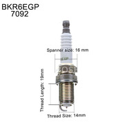 BKR6EGP 7092 New High Performance Iridium Gasoline Spark Plug Suzuki Grand Vitara I (1998-2006) 2.5L V6 4x4 20000km Warranty