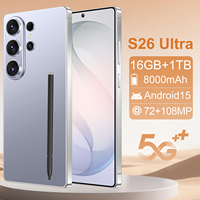Teléfono Celular S26 Ultra 5G, Cámara IA de 108MP, Pantalla de 7.3 Pulgadas y 90Hz, 10 Núcleos, 16GB+1TB, 8000mAh, Face ID, Huella Dactilar, Marco Metálico, OEM/ODM Disponible