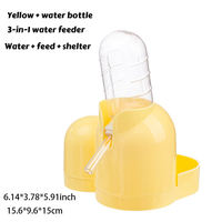 Bac d'alimentation pour hamster 3-en-1 anti-renversement, mangeoire automatique pour hamster doré, support de bouteille d'eau, maison de fuite en forme de château