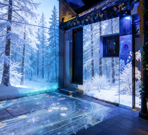 Outdoor Forest 3D Video Mapping Projection with Interactive Landscape Lighting for Digital Art Display - Product Image 1