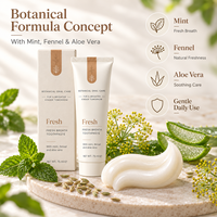 Dentifrice Botanique Haleine Fraîche à la Menthe, au Fenouil et à l'Aloe Vera – Soin Buccal Apaisant, Nettoyage Quotidien Doux – OEM ODM
