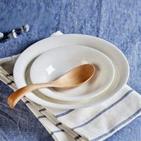 Assiettes à soupe profondes en céramique de porcelaine fine, style japonais, sous glaçure, durables, écologiques, blanc uni, pour la maison