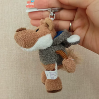 Sac à dos en peluche mignon en forme de loup, pendentif, poupée, porte-clés en forme de loup, cadeau pour couple et enfants