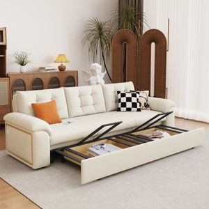 Sofá extensible retráctil de tela, sofá <span class=keywords><strong>cama</strong></span>, pequeño apartamento, extraíble, sala de estar, multifuncional, individual, plegable, <span class=keywords><strong>Puff</strong></span> - Product Image 2