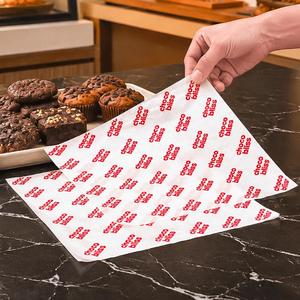 Custom Food Grade <b>Greaseproof</b> PE Coated Biodegradable <b>Paper</b> for Cake Chocolate Bread Snack Packaging with Logo - Product Image 1
