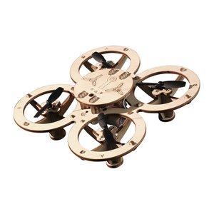 Kit de drone en bois à construire soi-même, jouets éducatifs STEM pour projets de physique scolaire, expérience scientifique artisanale avec télécommande - Product Image 1