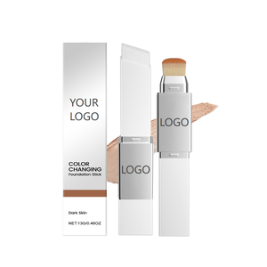Base de Maquillaje en Barra <span class=keywords><strong>2</strong></span> en 1 de Larga Duración, Resistente al Agua, de Cobertura Total, con Efecto Mate y Cambio de Color, Marca Blanca Privada, con Brocha - Product Image 1