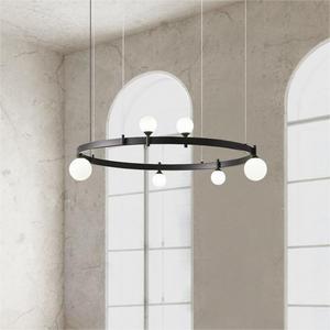 Italian Designer-Style Modern Minimalist Glass Ball Lamp Creative Circular <b>Dining</b> Room Bar <b>Light</b> for Chandeliers Pendant <b>Lights</b> - Product Image 5