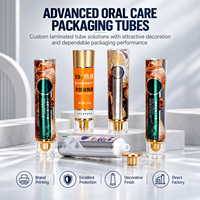 Tubes d'emballage en aluminium et plastique pour dentifrice 100 ml, contenants laminés pour soins bucco-dentaires 12,7-35 mm, bouchon à vis personnalisé imprimé UV