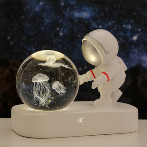 Verre de cristal transparent Style parfait 3d sphère Laser clair pissenlit boule de verre de cristal Jupiter terre système solaire <span class=keywords><strong>lune</strong></span> - Product Image 5