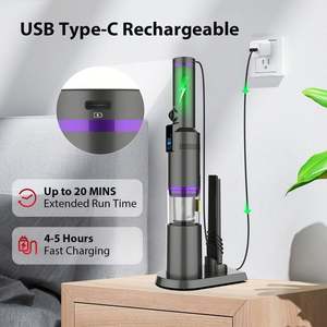 H2 Portable <b>Mini</b> <b>Cordless</b> Car <b>Vacuum</b> <b>Cleaner</b> <b>Handheld</b> Household Appliance with Battery Power RTS Hot Sale - Product Image 2