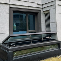 Fenêtre de toit moderne à cadre en aluminium, double vitrage trempé, lamellé-collé, pour jardin, avec persienne, sécurité intelligente et automatique