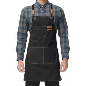 Tablier personnalisé en coton tendance pour cuisine, chef, barista, barbecue, bar, coiffeur, femmes et hommes - Product Image 1