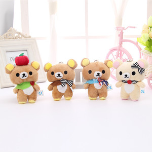 Oso de peluche <span class=keywords><strong>Kawaii</strong></span> de 10 cm, súper suave, bordado, con diseño de llavero y colgante, accesorio. - Product Image 3