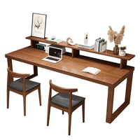 Bureau d'ordinateur moderne en bois massif pour salon ou bureau à domicile