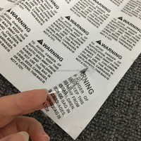 Rouleau d'étiquettes transparentes imperméables de forme ronde auto-adhésives en PVC personnalisées rectangle pour emballage