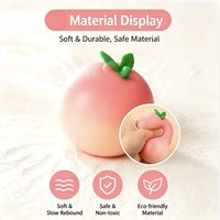 Lot de 12 jouets anti-stress mignons en forme de pêche, en PU à rebond lent, jouets sensoriels à presser en forme de fruits, non toxiques, doux, pour enfants et bureau, cadeau